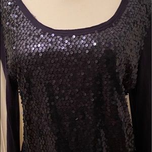 - Shiloh 770 Sequined top Navy Blue Size M